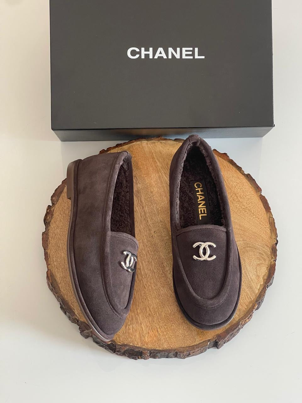 Chanel loafers - with fur