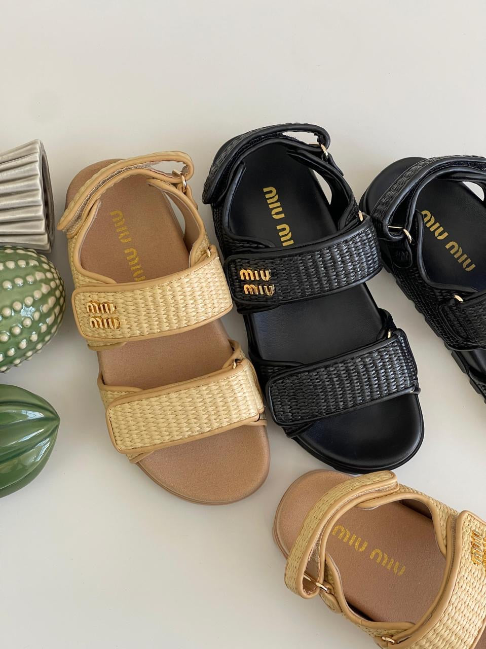 Miu miu sandals.