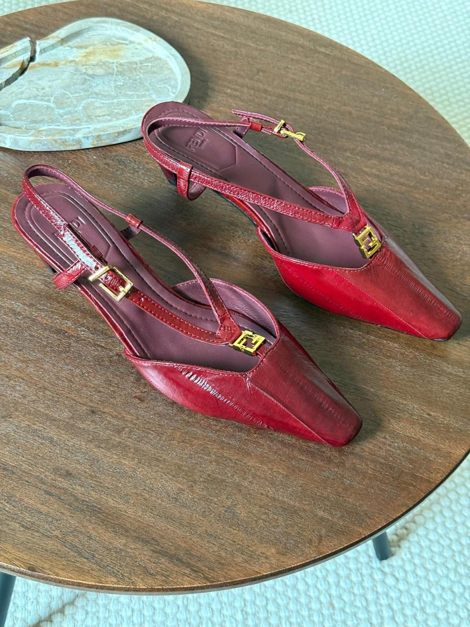 Fendi heels red