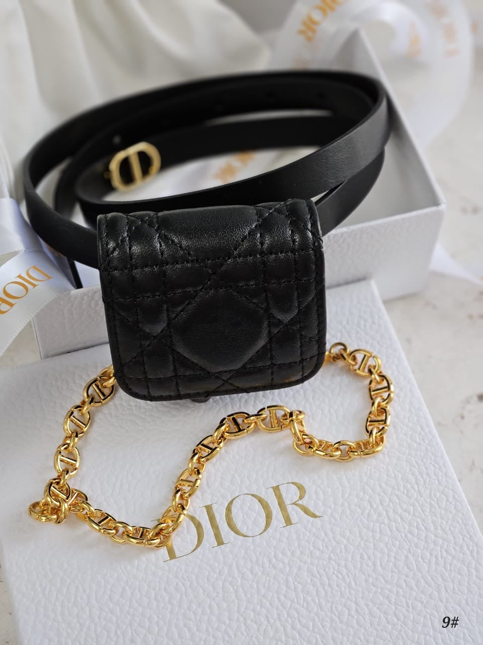 Dior belt with wallet