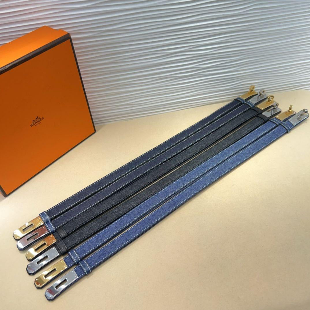 Hermes belt - denim
