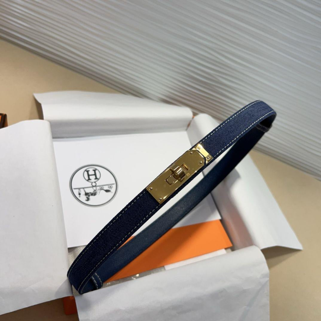 Hermes belt - denim