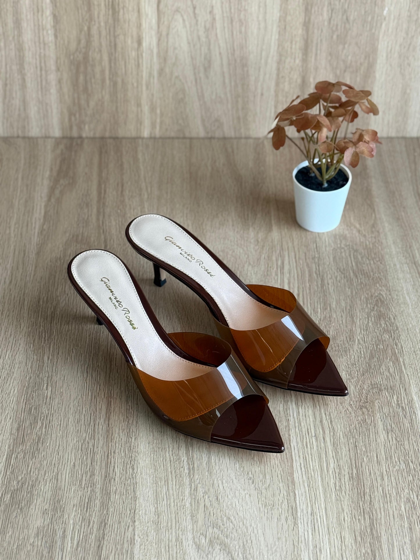 G rossi sandals heels - brown