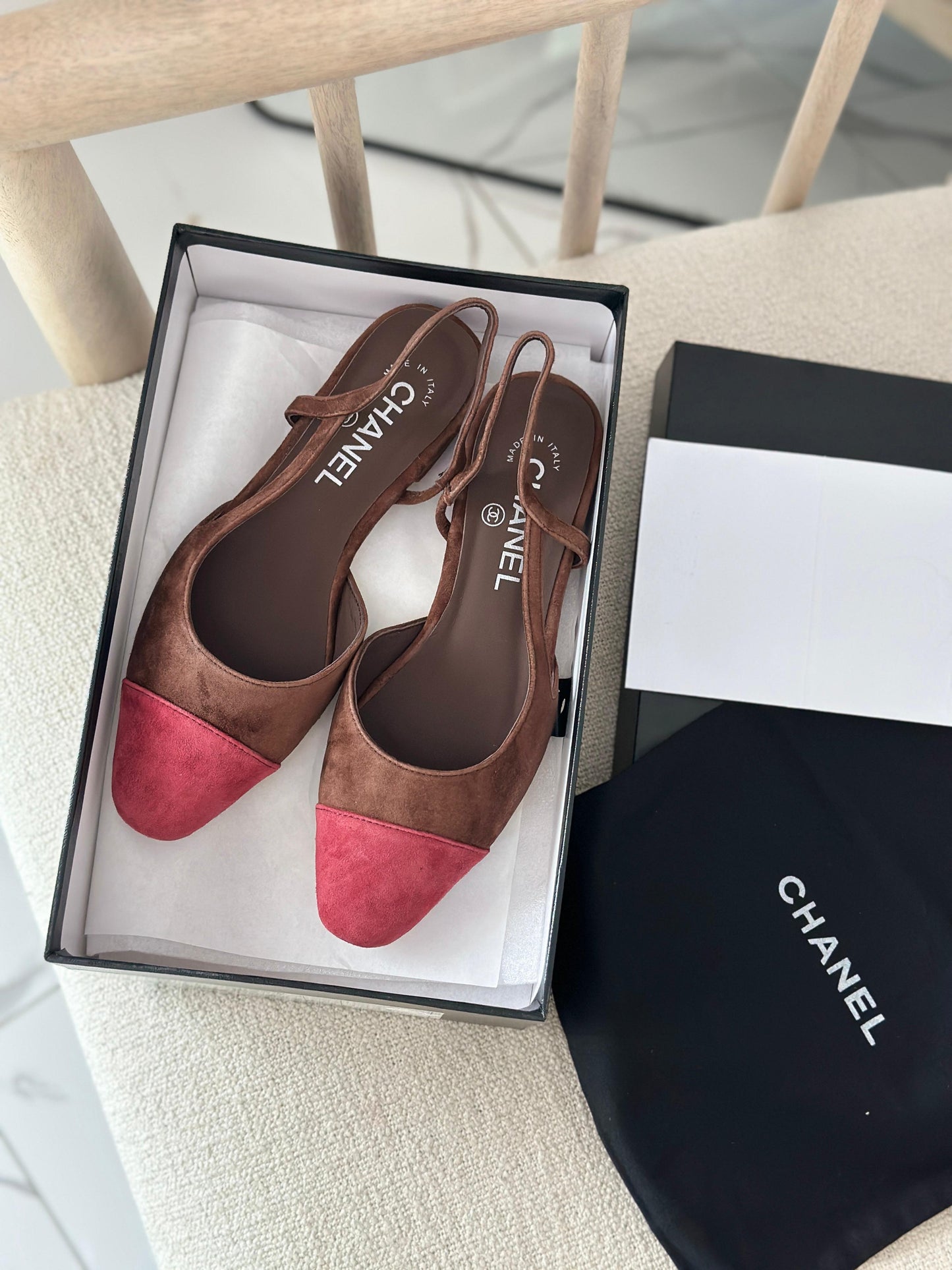 Chanel heels suede - low heels flat