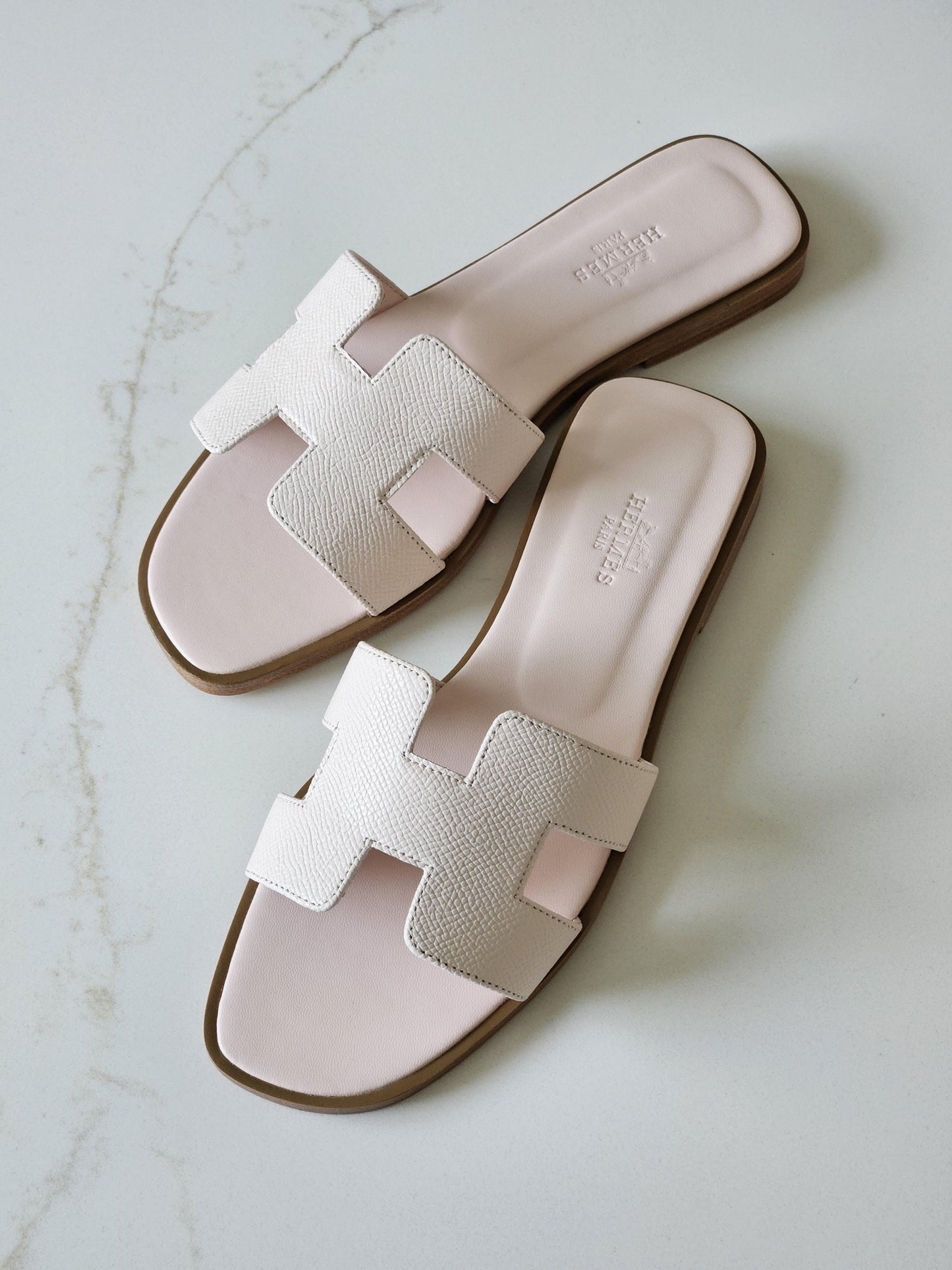 Hermes slippers & Hermes sandals heels white