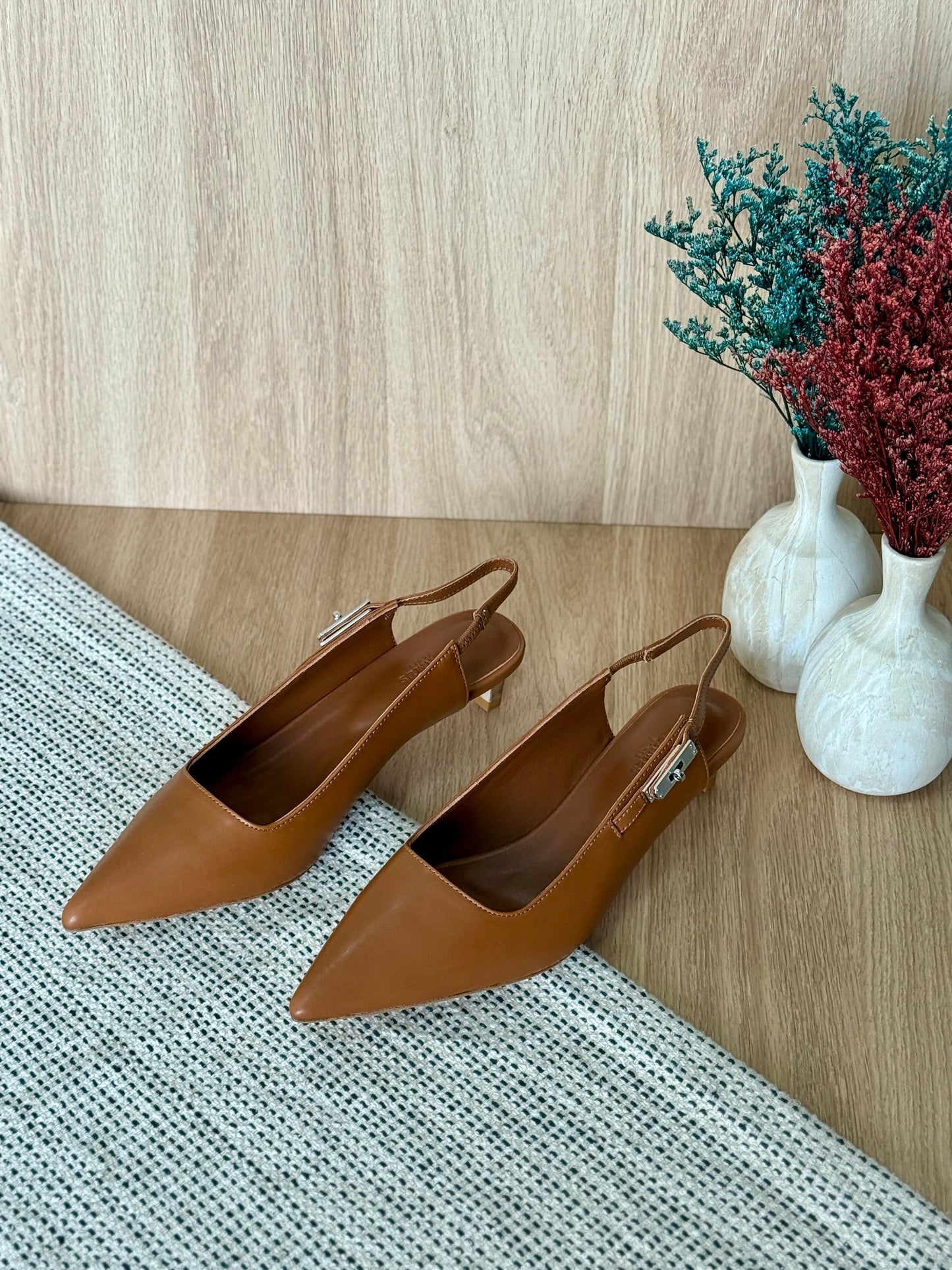 Hermes heels brown
