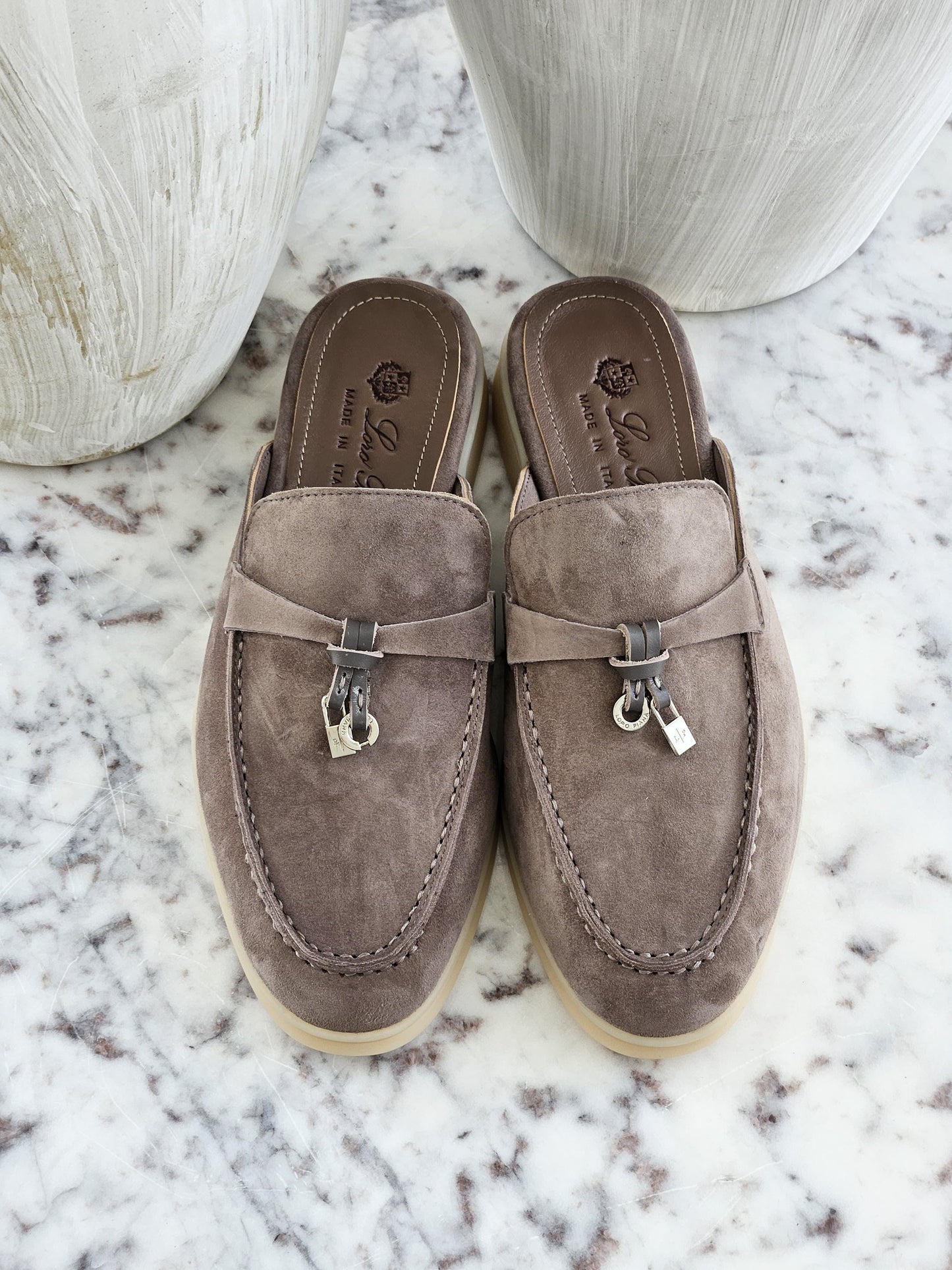 Loro piana mules - taupe color