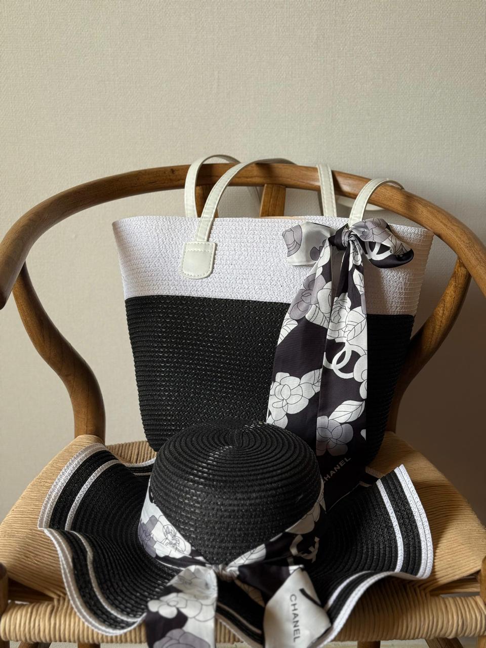 Chanel bag tote & hat -beach set