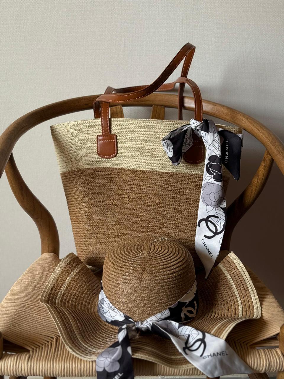 Chanel bag tote & hat -beach set