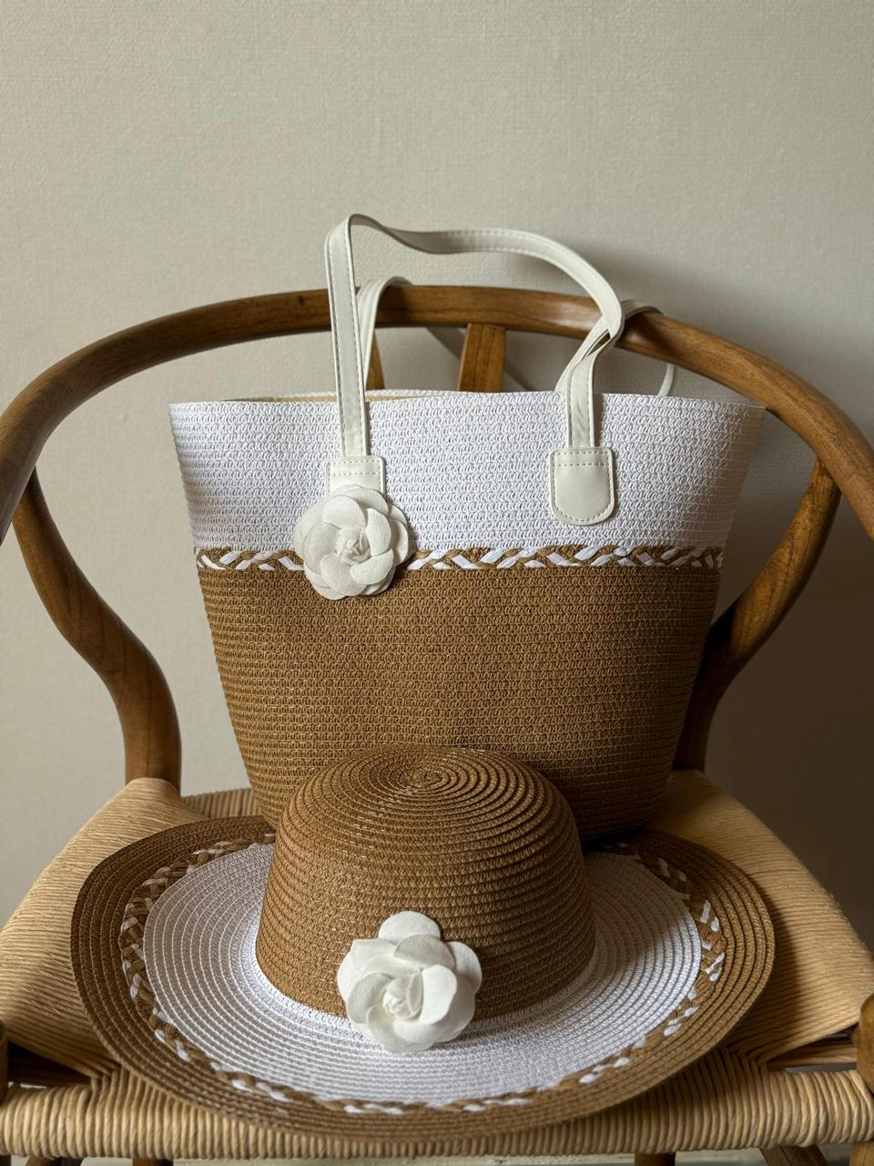 Chanel bag tote & hat -beach set