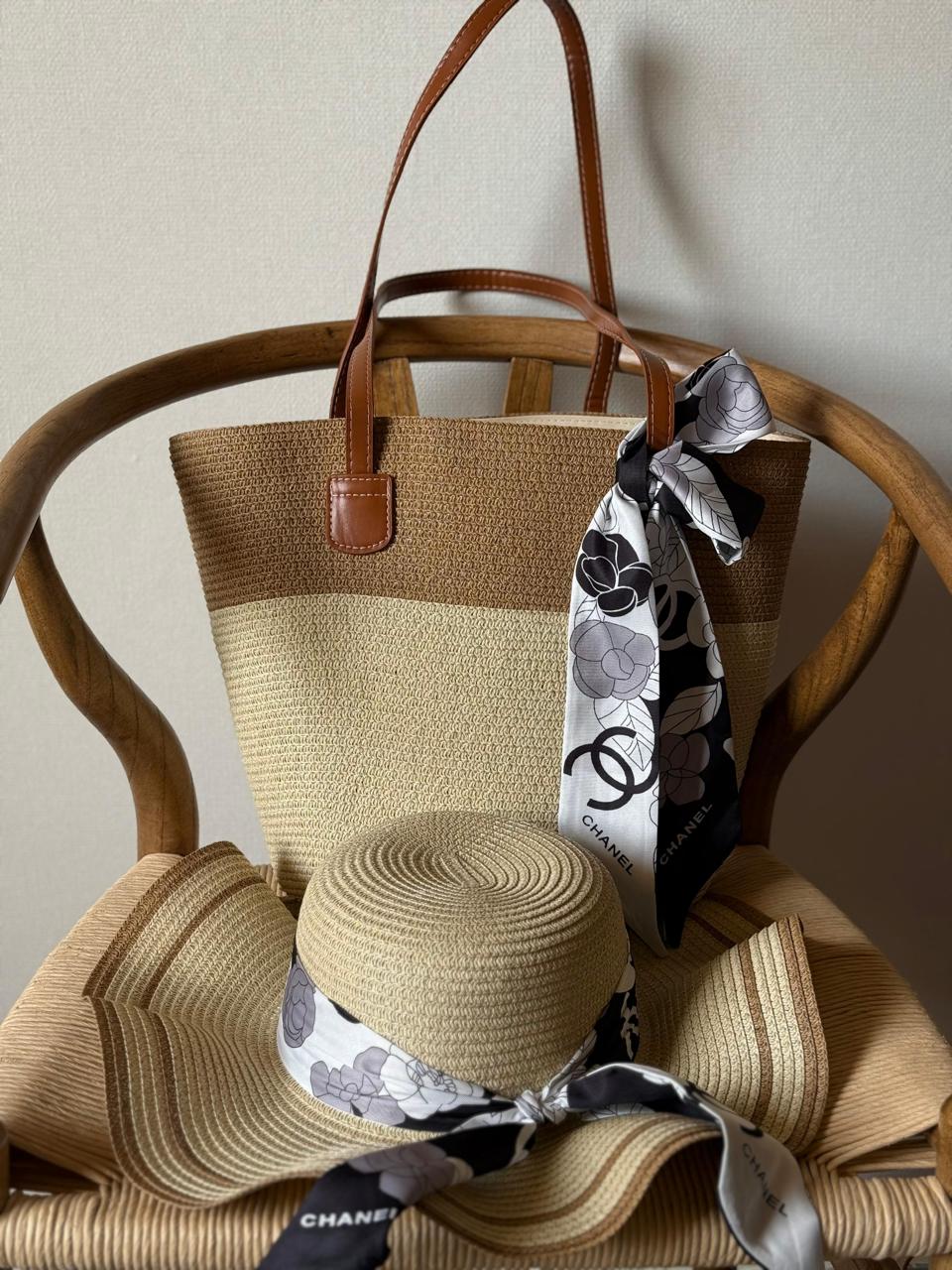 Chanel bag tote & hat -beach set
