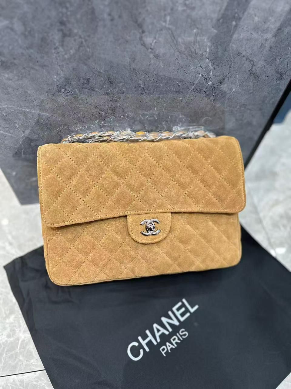 Chanel bag suede 30 cm