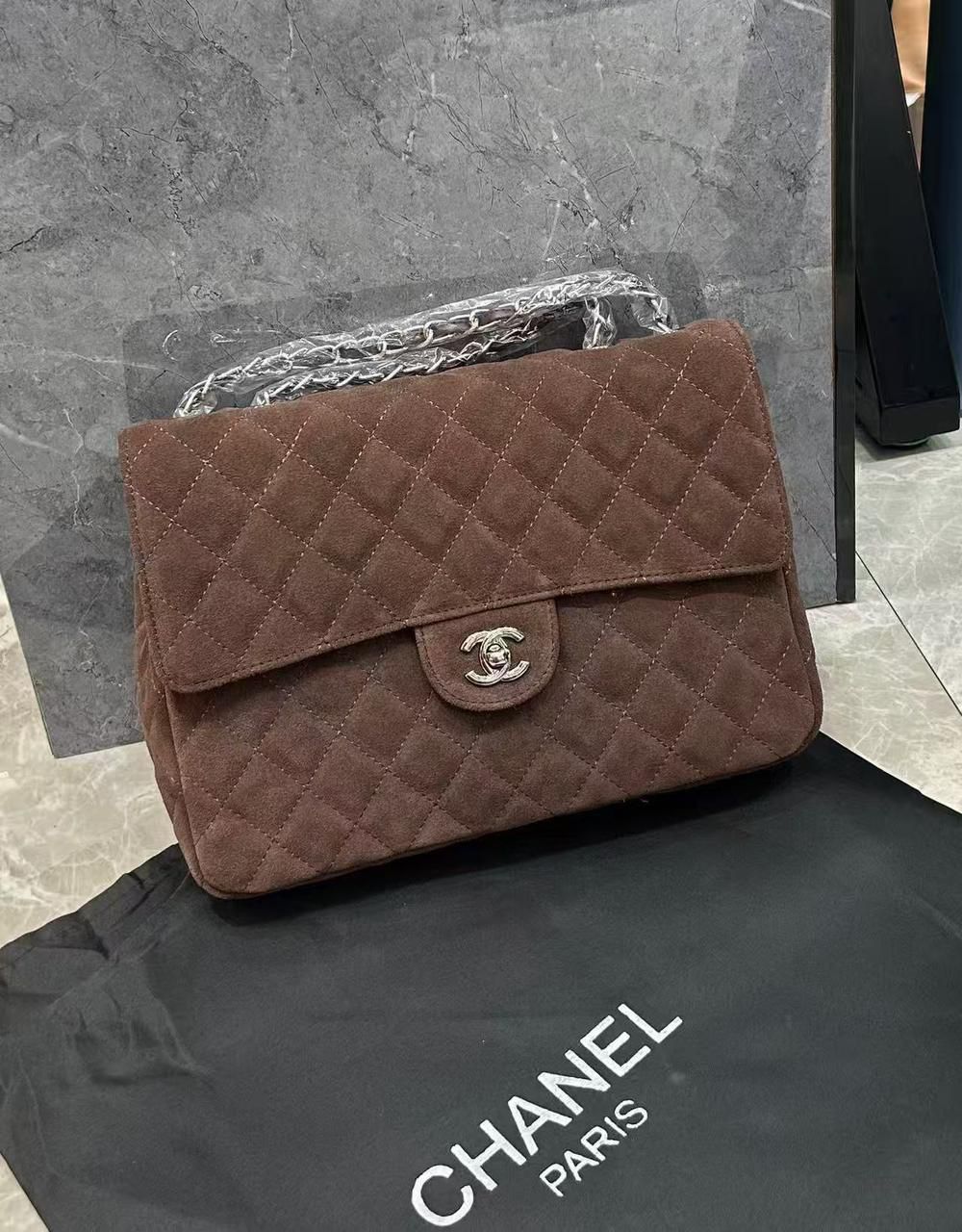 Chanel bag suede 30 cm