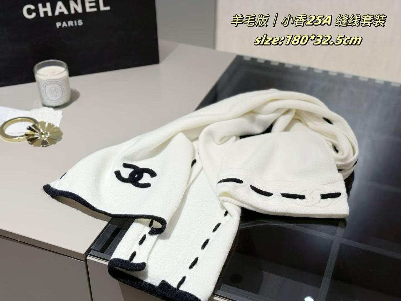 Chanel scarf and hat
