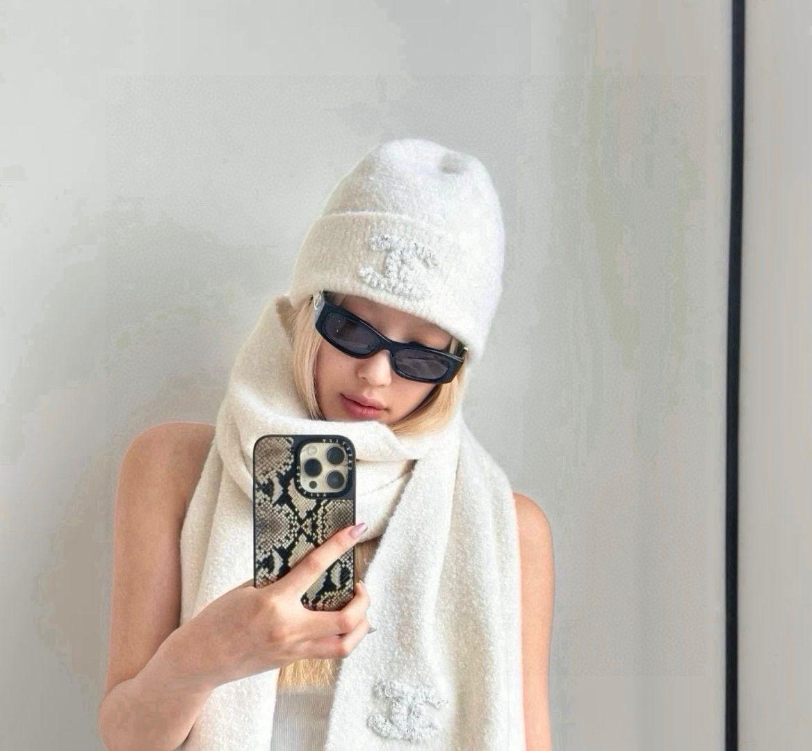 Chanel scarf and hat