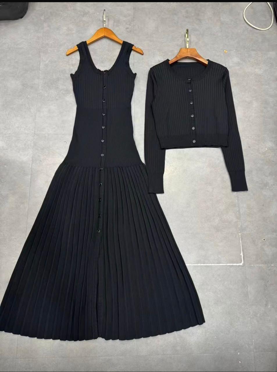 Sandro dress with cardigan