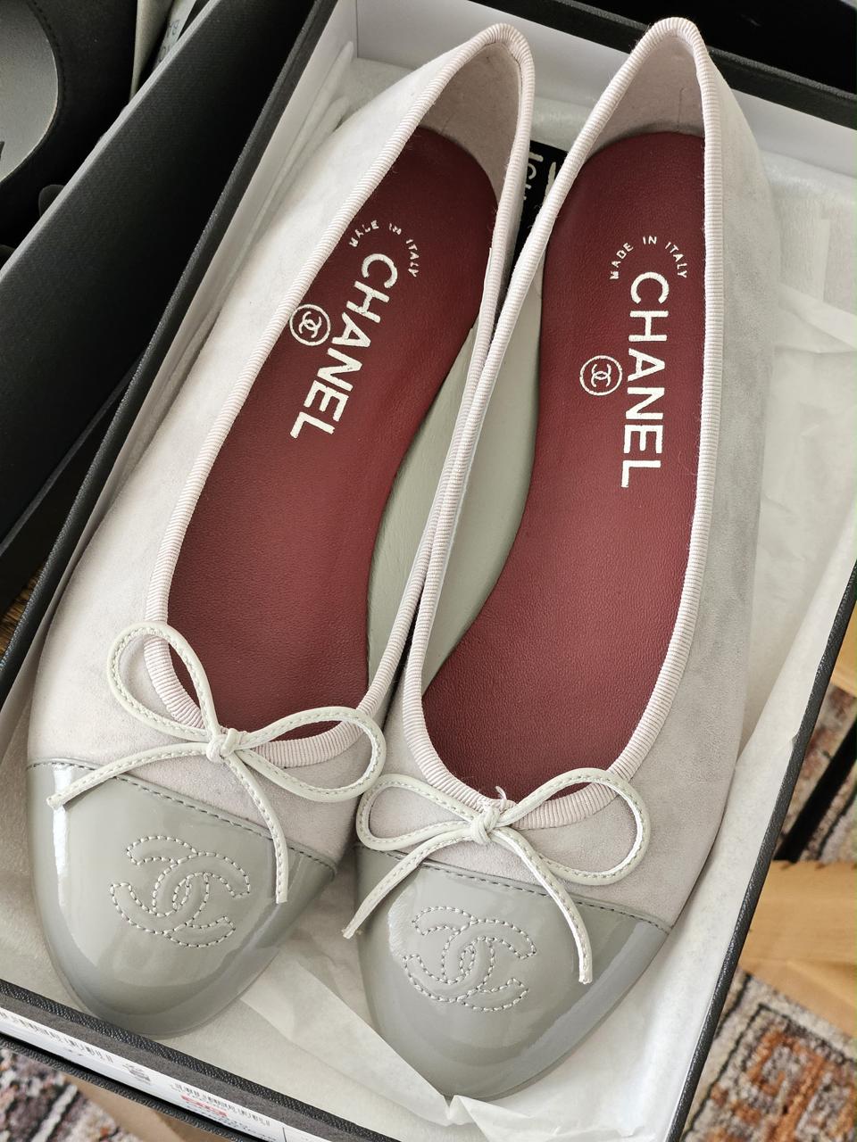 Chanel heels & ballerina - green