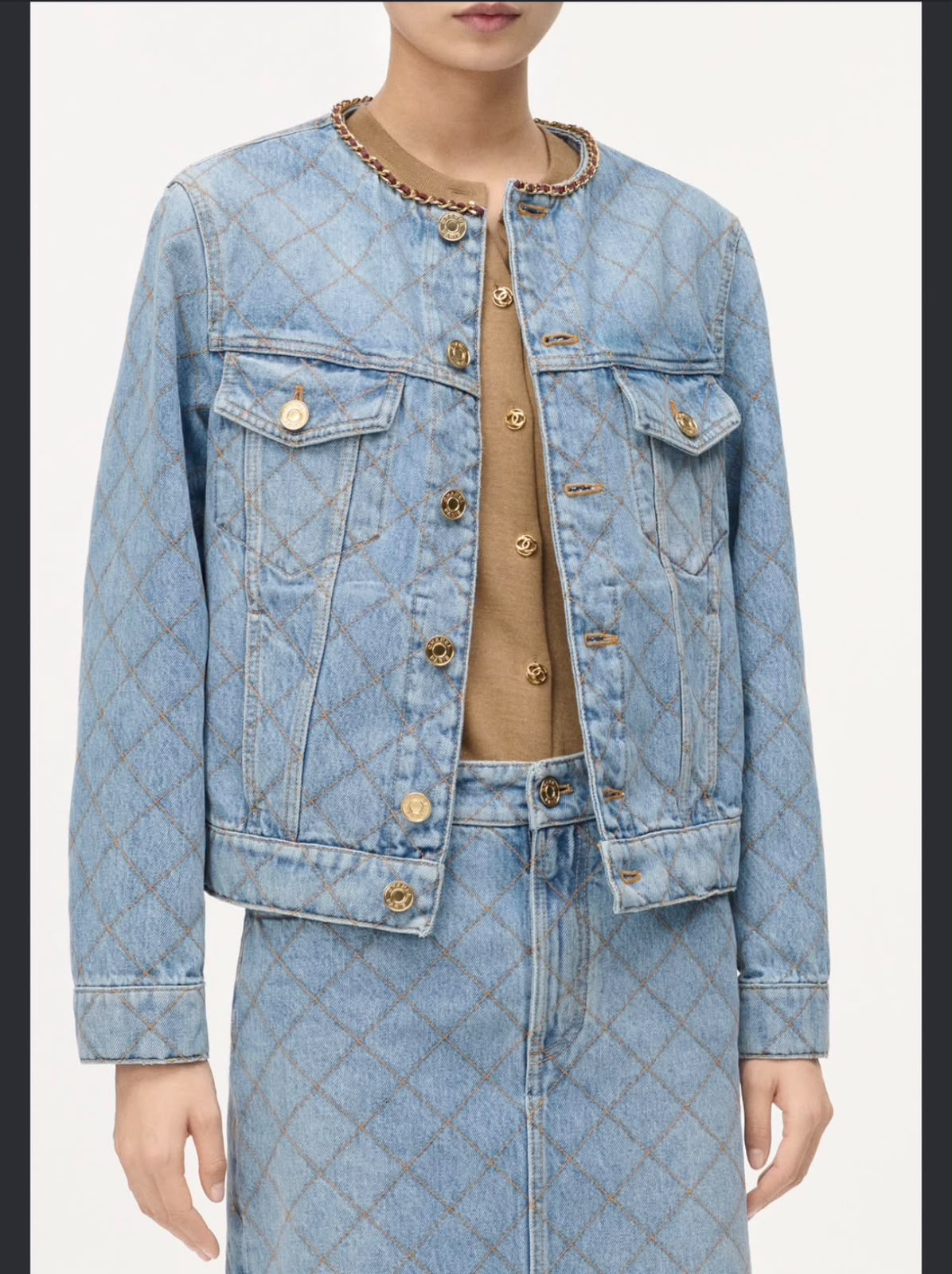 Chanel clothes set - skirt with jacket denim