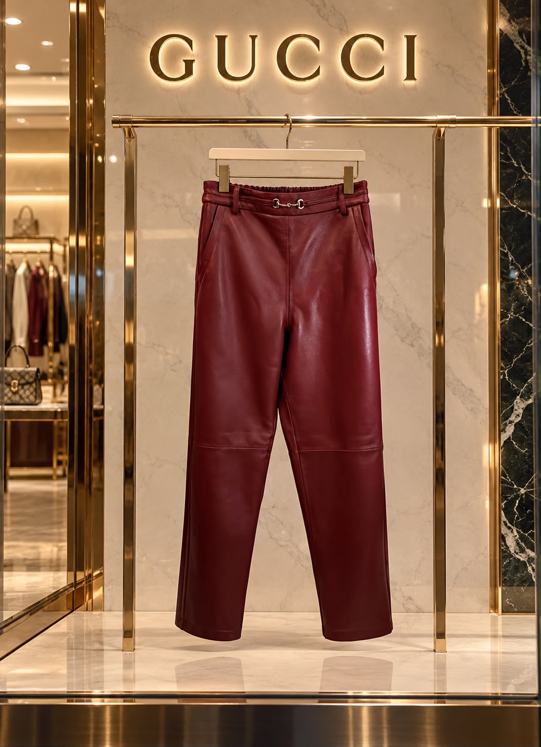 Gucci pants leather