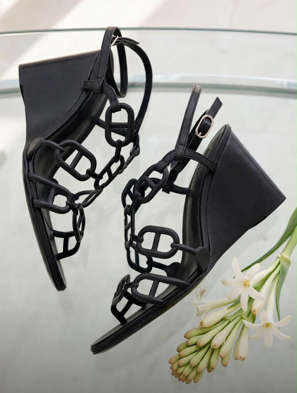 Hermes sandals heels - wedges