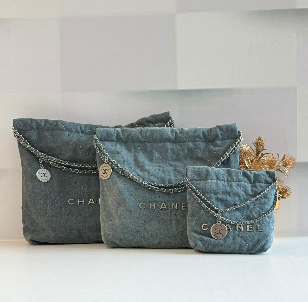 Chanel bag tote denim
