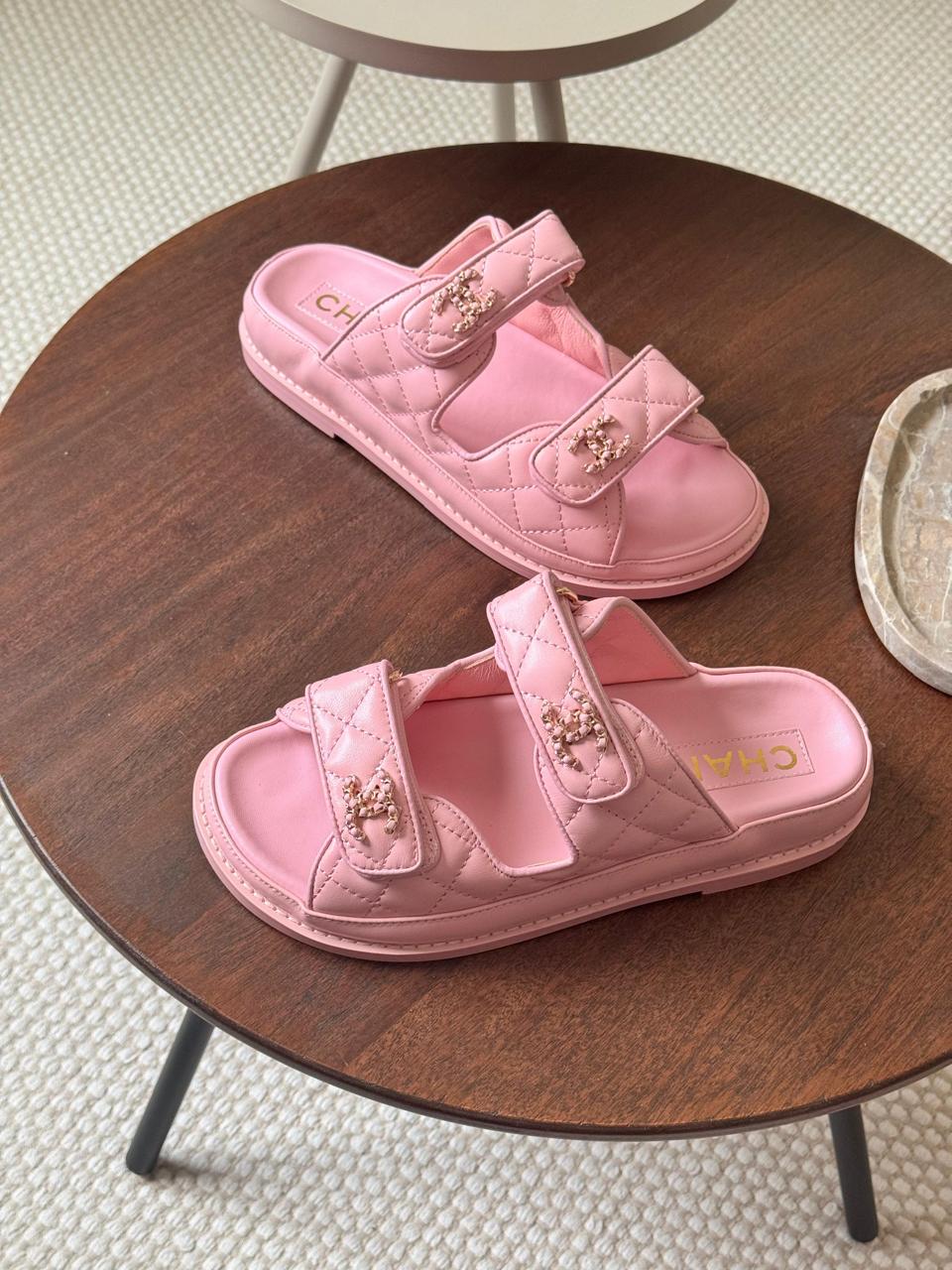 Chanel slippers & chanel sandals. - pink