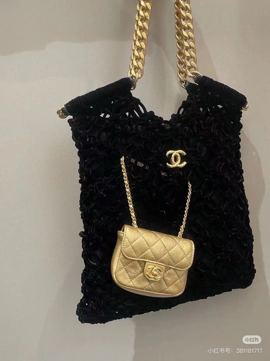 Chanel bag - tote velvet