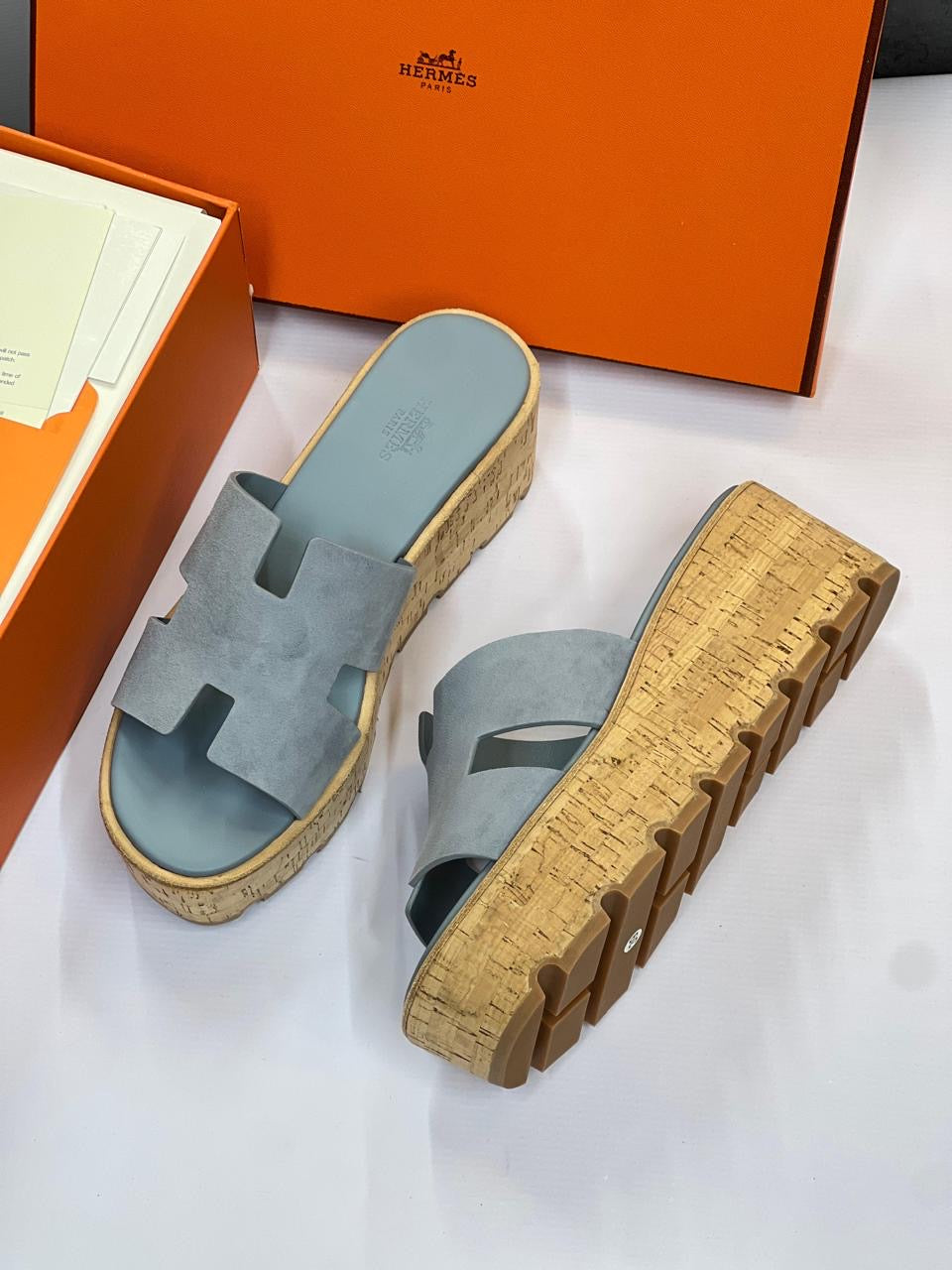 Hermes slippers - wedges