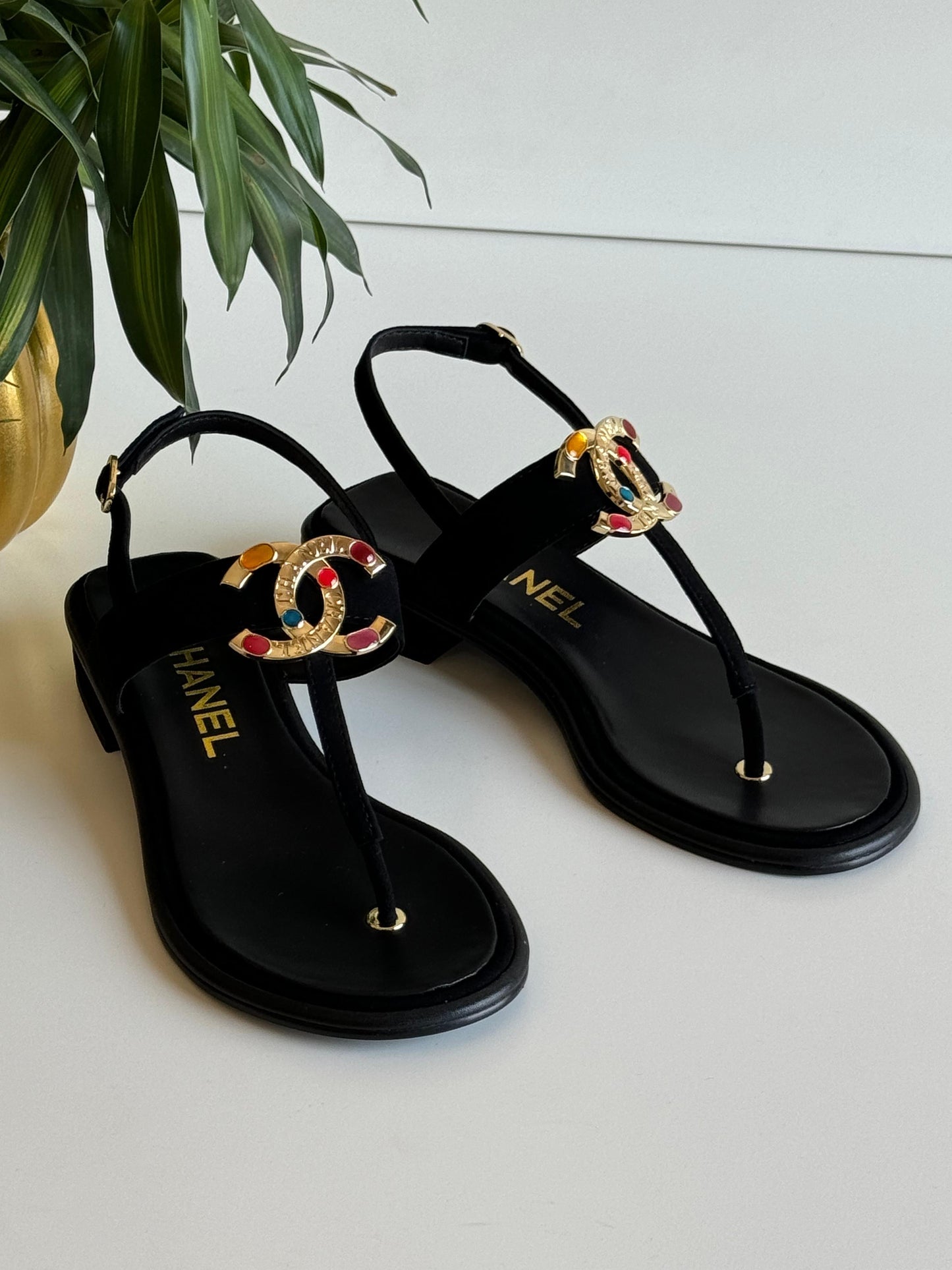 Chanel sandals.