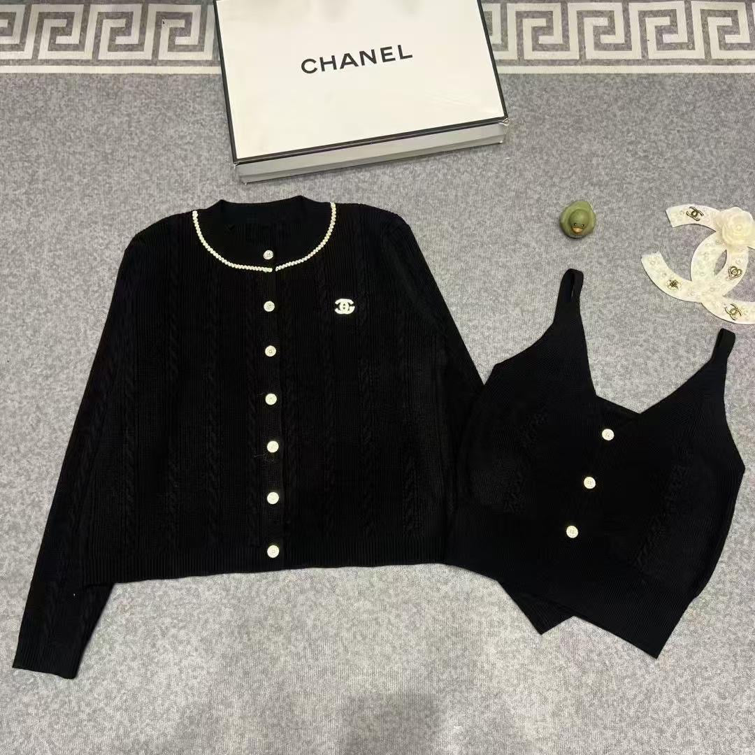 Chanel cardigan and top