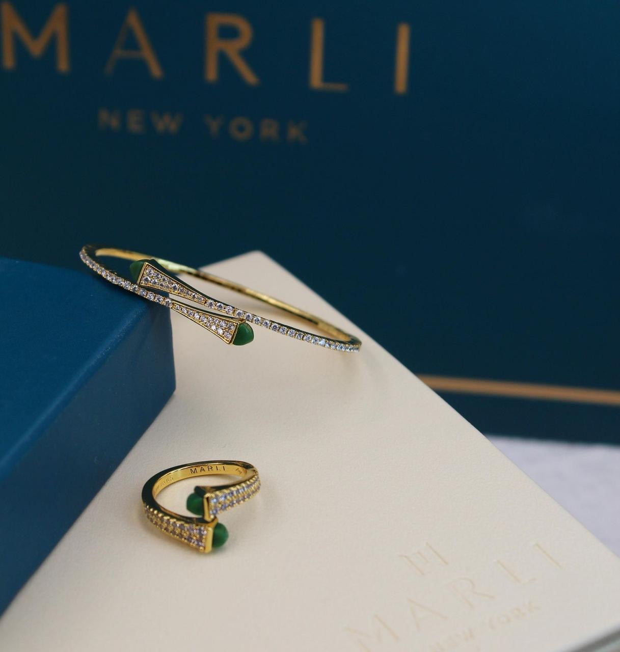 Marli jewelry set ( bracelet & ring )