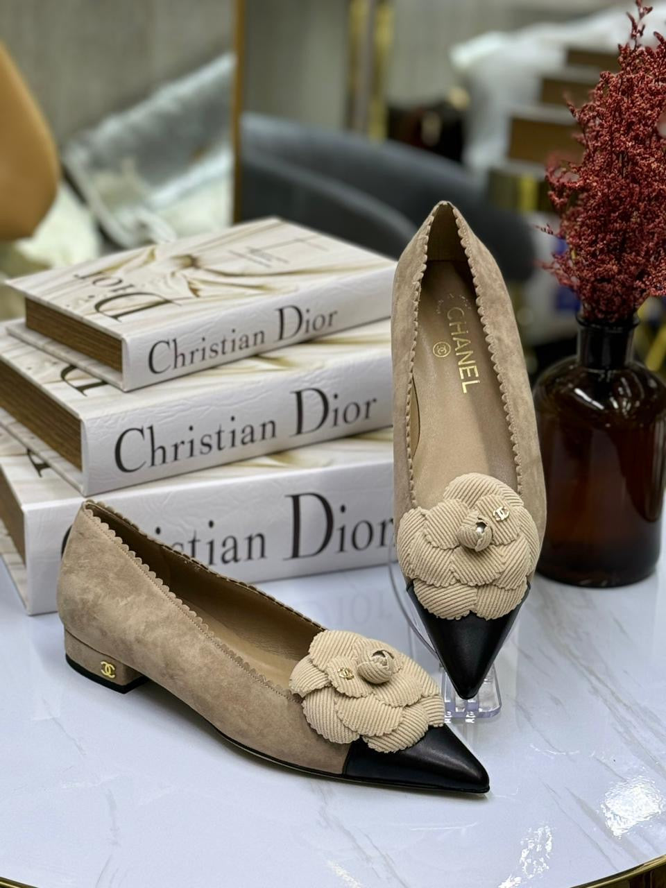 Chanel heels - flat low heel