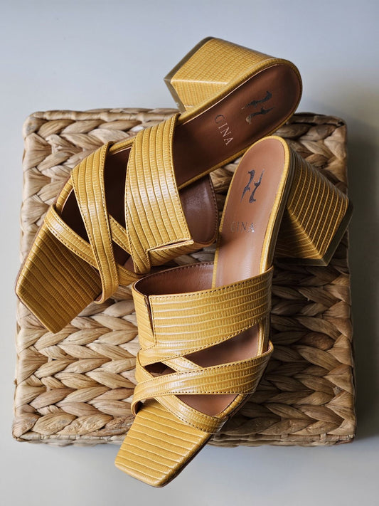 Gina sandals heels yellow