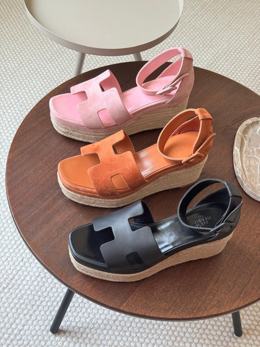 Hermes sandals heels wedges