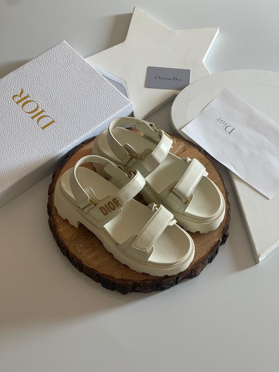 Dior sandals.