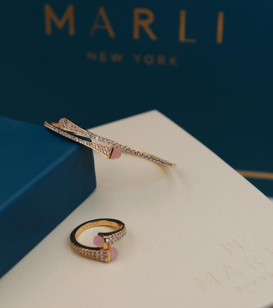 Marli jewelry set ( bracelet & ring )