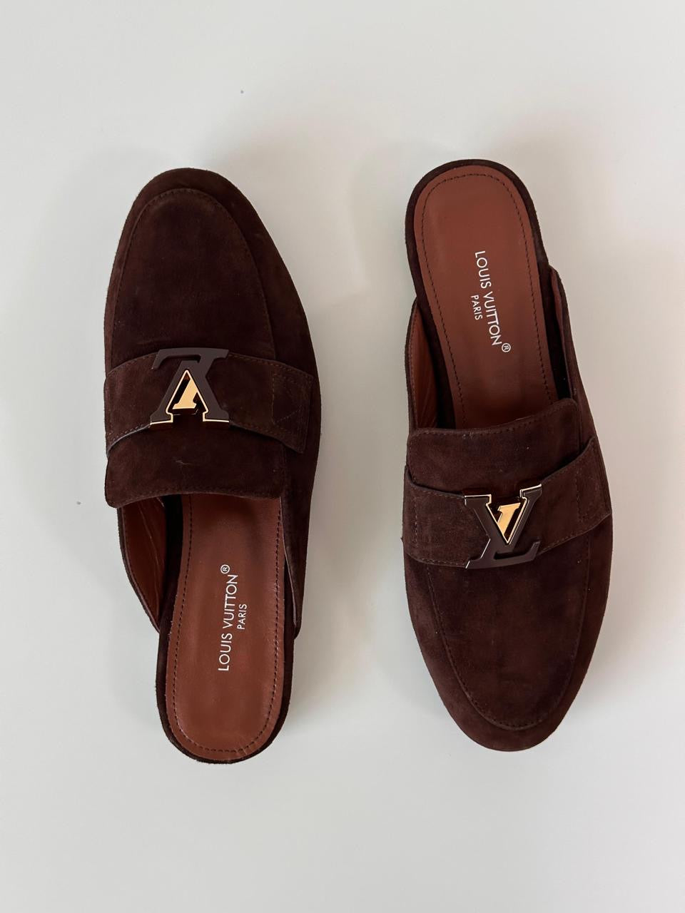 Lv mules suede
