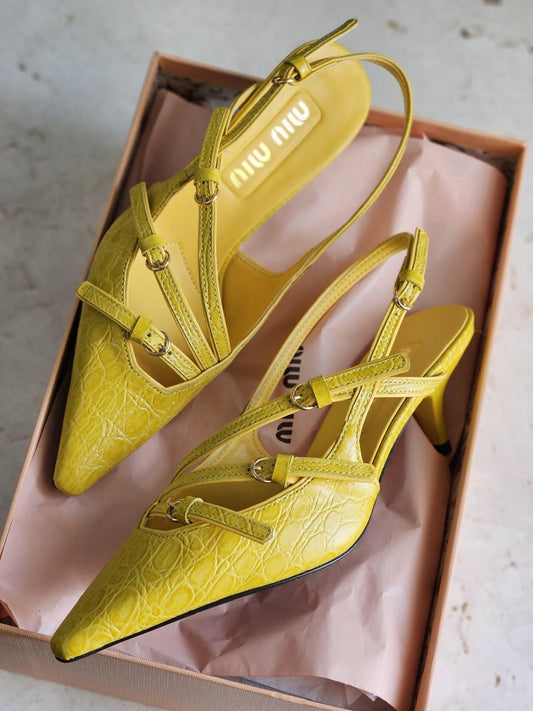 Miu miu heels - yellow