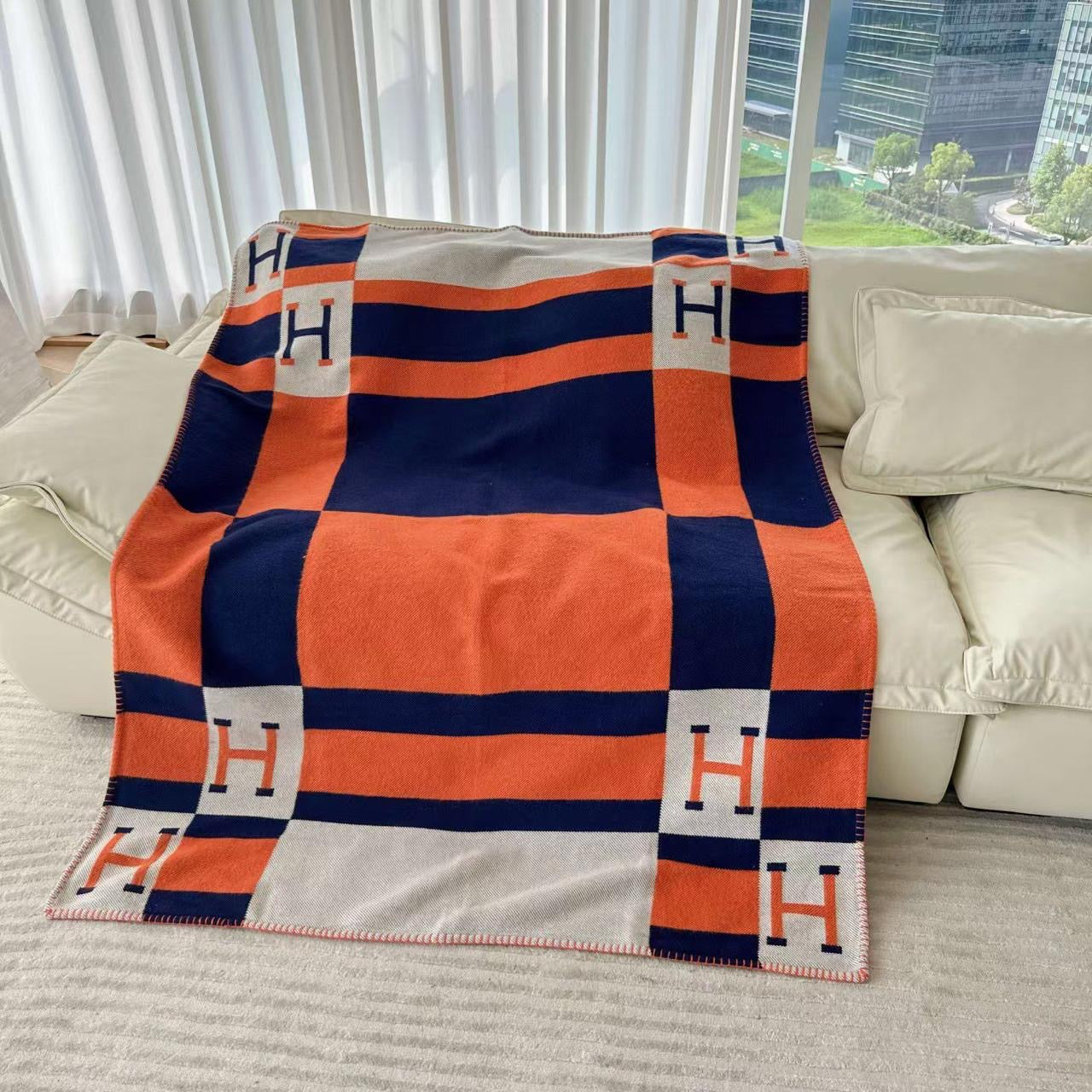 Hermes blanket & pillow cover