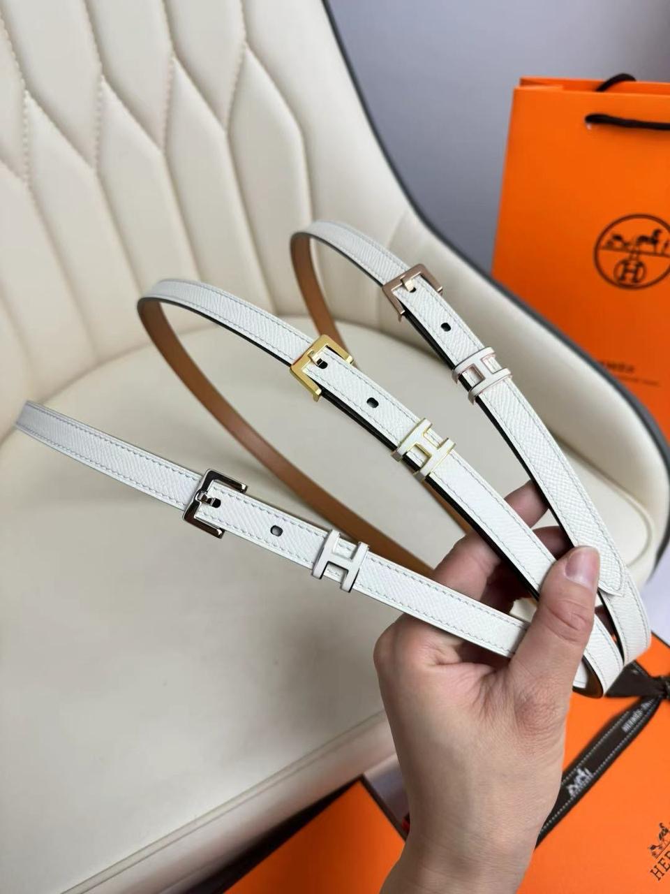 Hermes belt - white