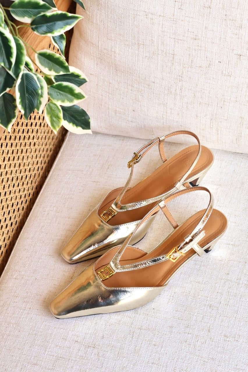 Fendi heels and sandals heels - gold