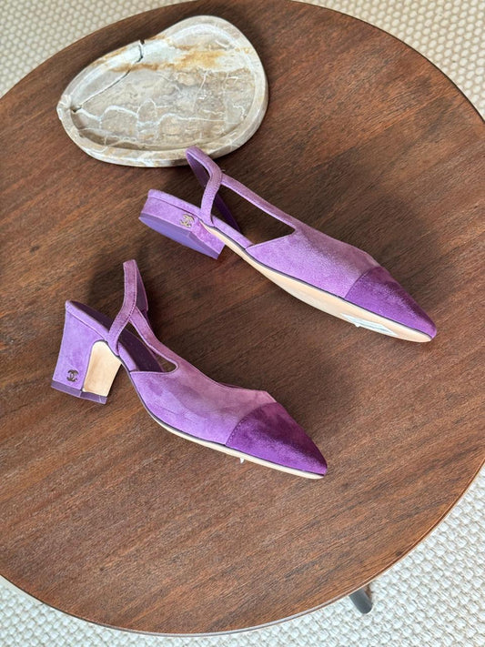 Chanel heels purple