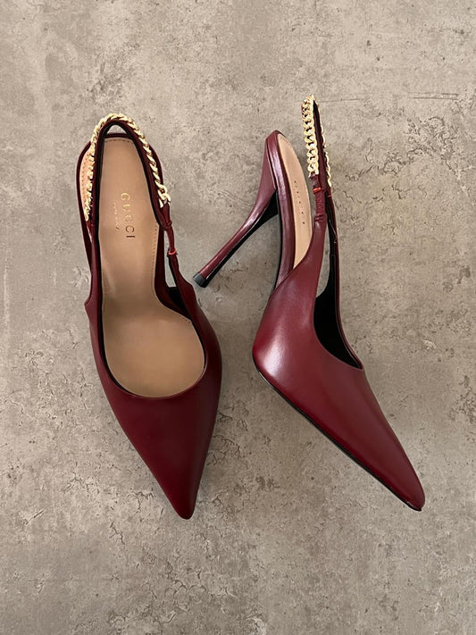 Gucci heels maroon