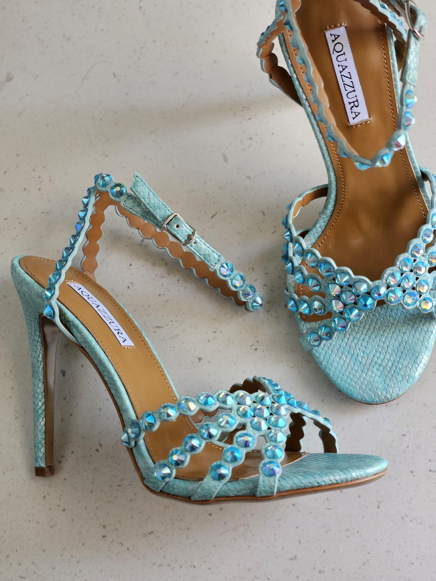 Aquazurra sandals heels - blue