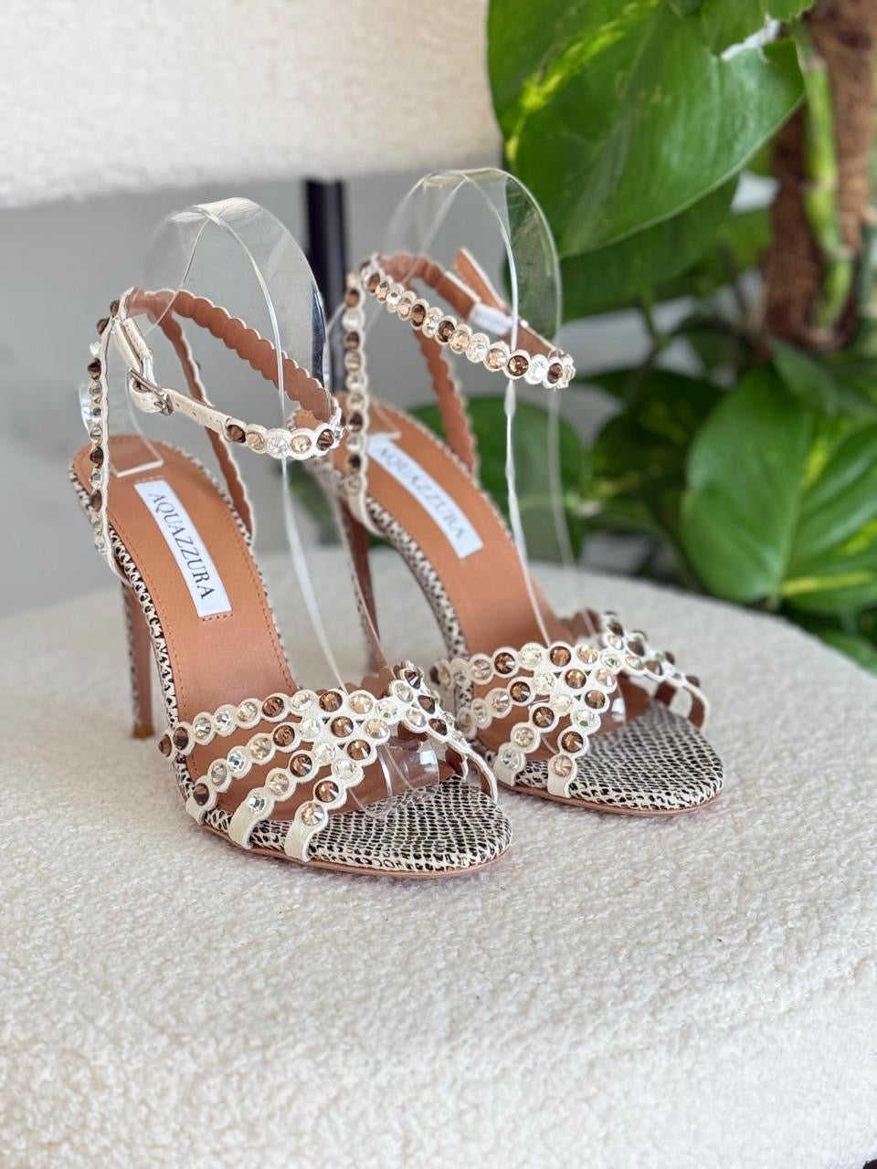 Aquazurra sandals heels - white