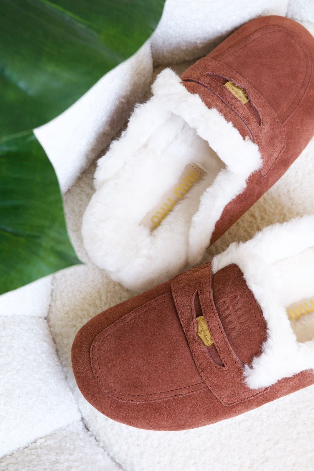 Miu miu mules with fur