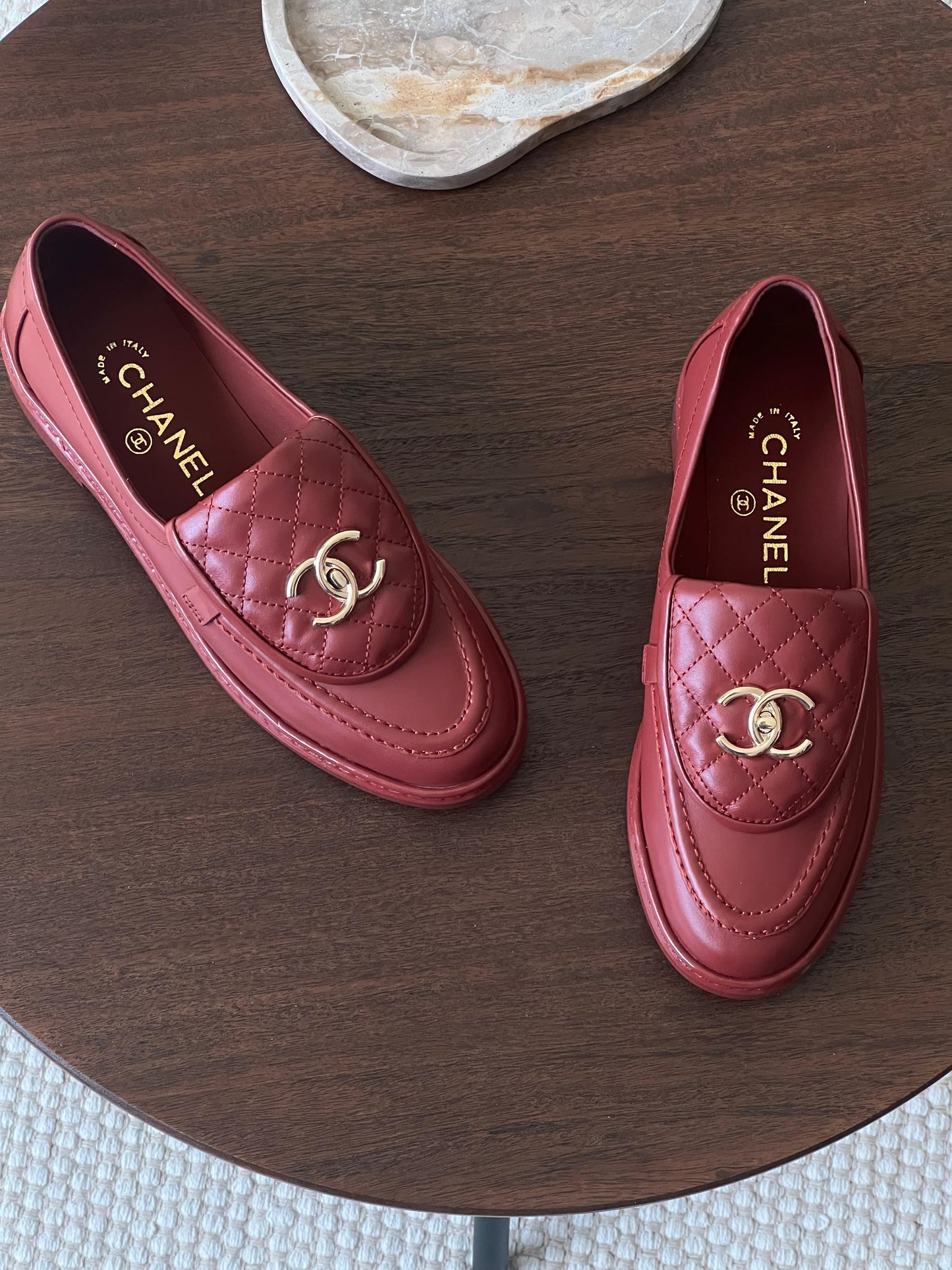 Chanel loafers - maroon