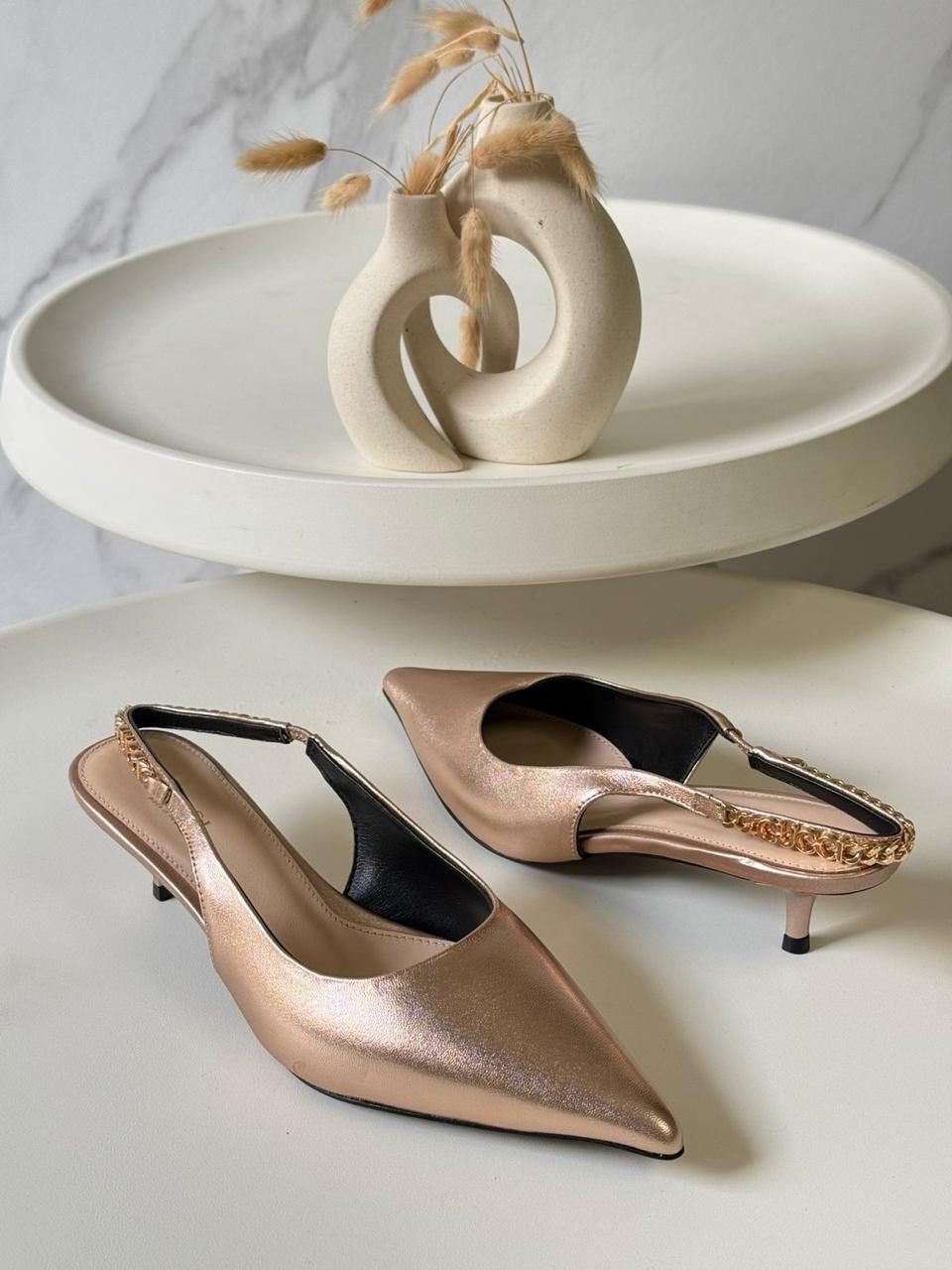 Gucci heels - bronze