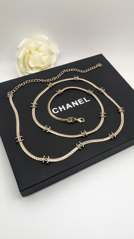 Chanel necklace - chanel belt