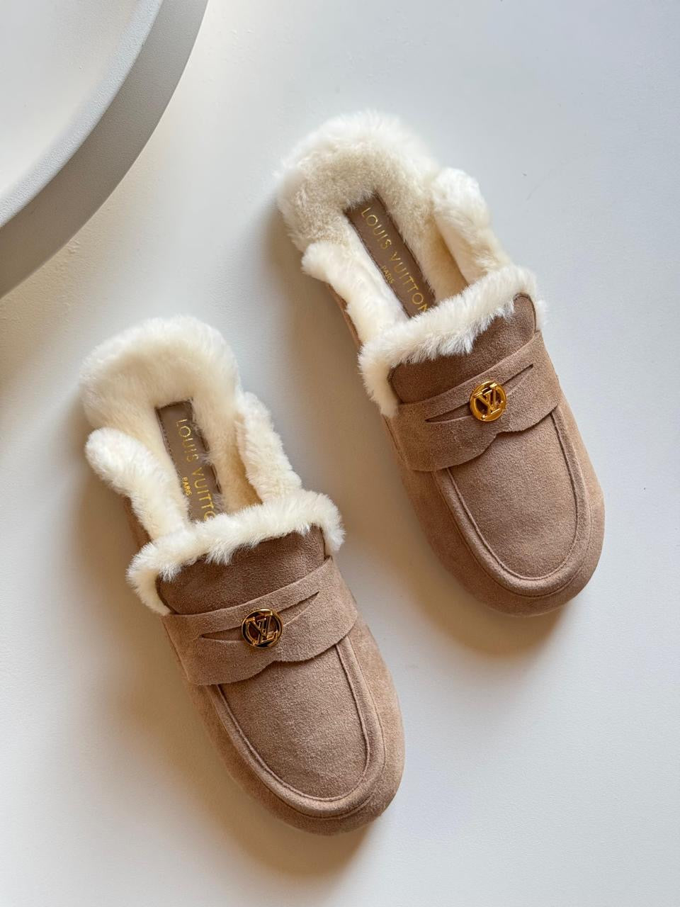 Lv mules with fur